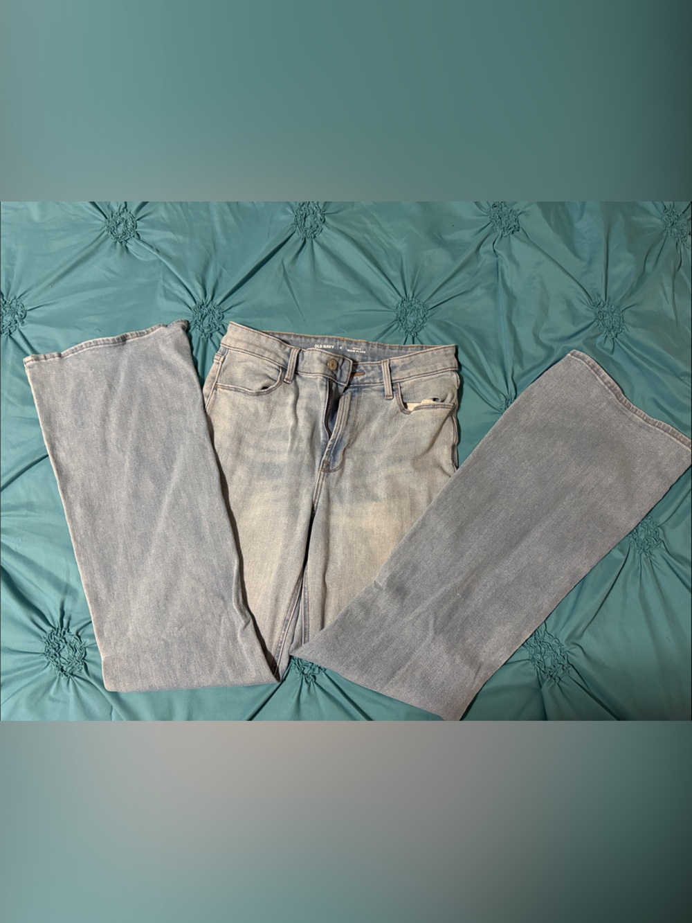 Old Navy Light Blue Flare Jeans - Faded Blue Wash